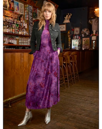 Joe Browns Truly Remarkable Flocked Jersey Maxi Dress