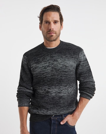 Relaxed Ombre Crew Neck Sweater