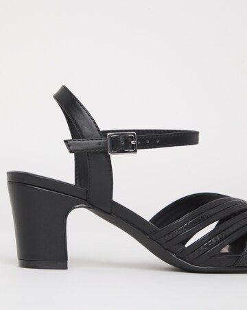 Oak Strappy Block Heel Sandals - Wide Fit (E)