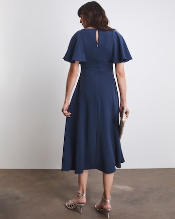 Joanna Hope Navy Angel Sleeve Dress