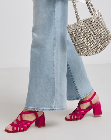 Calm Multi Strap Block Heel Sandals - Wide Fit (E)