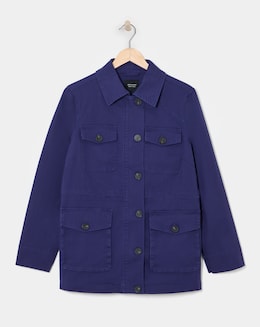 Navy Stretch Utility Jacket