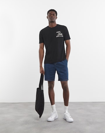 Ben Sherman Beach Club Back Print T-Shirt - Black