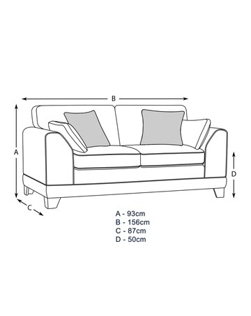 Hilliard Fabric 2 Seater Sofa