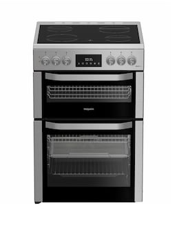 Hotpoint HDE6VDCAX 60cm Electric Double Cooker with Air Fry - Stainless Steel