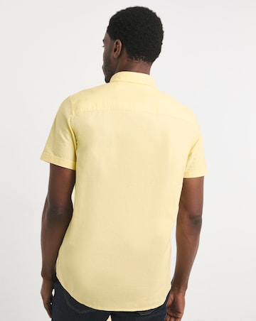 Short Sleeve Yellow Oxford Shirt Regular