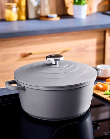 Morphy Richards Cast Aluminium 24cm Grey Casserole Dish