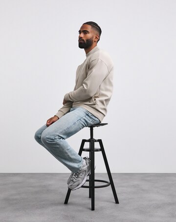 Interlock Relaxed Fit High Neck Sweat