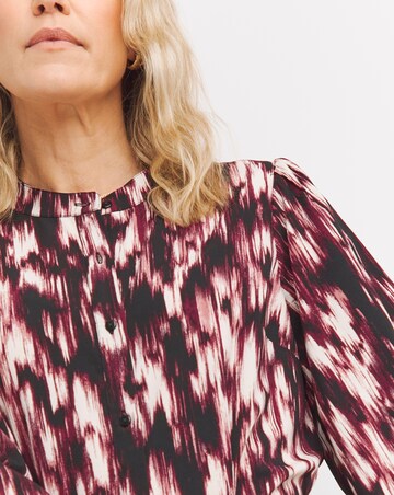 Puff Sleeve Button Through Dress