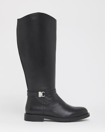 Jemimah Leather Knee High Riding Boots - Extra Wide Fit (EEE) & Curvy Calf