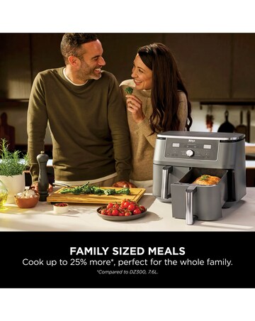 Ninja MAX 6-in-1 Dual Zone Air Fryer 9.5L DZ400UK Gun Metal Grey