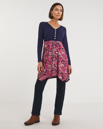 Joe Browns Navy Printed Paisley Jersey Tunic
