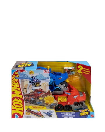 Hot Wheels City Ultimate Dual Dragon Transporter Playset