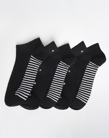 Pretty Secrets (5 Pair Pack) Trainer Liner Socks (Wide Fit)