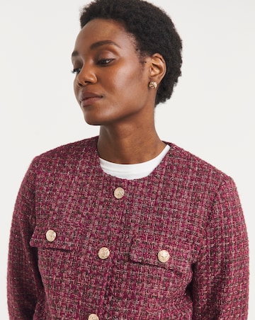 Burgundy Boucle Jacket