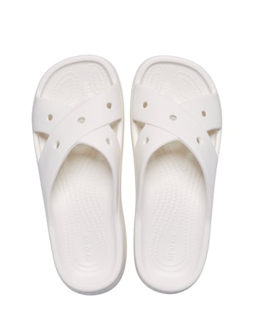 Crocs Chalk Classic Cross Over Slider Sandals