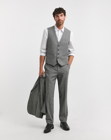 Herringbone Tweed Reg Fit Waistcoat