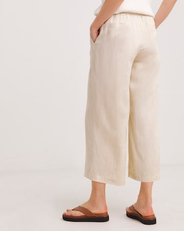 Sand Linen Mix Wide Leg Culotte