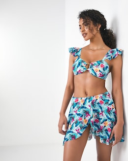 Joe Browns Tropical Frill Sleeve Bikini Top