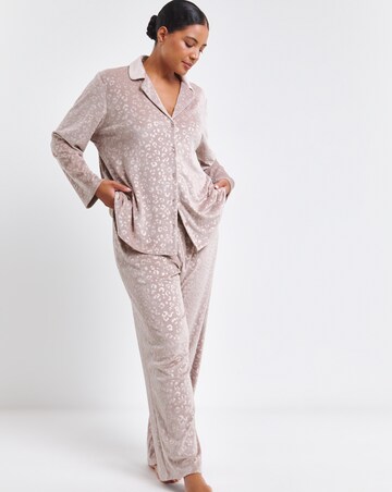 Pretty Secrets Velour Button Through Pyjama Set