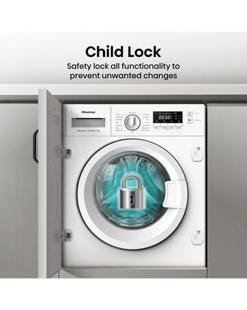 Hisense 3 Series WF3M841BWI Integrated 8kg Washing Machine 1400 rpm White