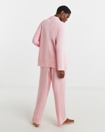 Pretty Secrets Supersoft Ribbed Button Through Pyjama Set