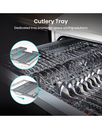Hisense HS643D60WUK 16 Place Settings Dishwasher with Cutlery Tray - White