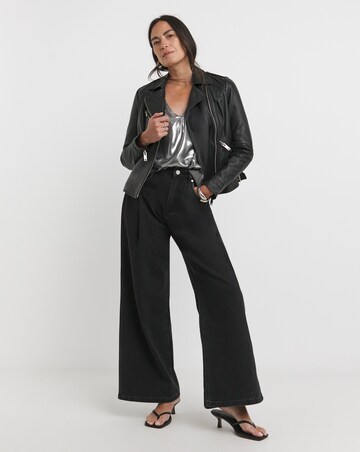 Metallic Angel Sleeve Blouse