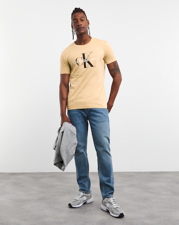 Calvin Klein Jeans Large Logo Pale Khaki T-shirt