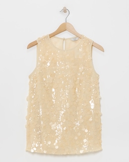 Joanna Hope Sequin Shell Top