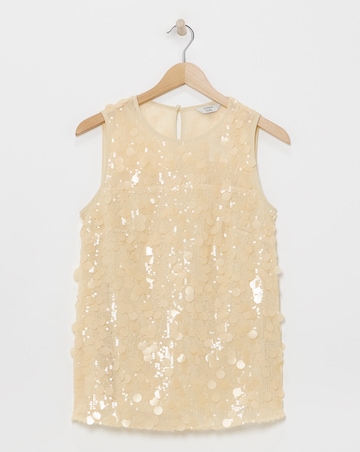 Joanna Hope Sequin Shell Top