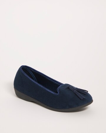Tassle Slipper - Wide Fit (E)