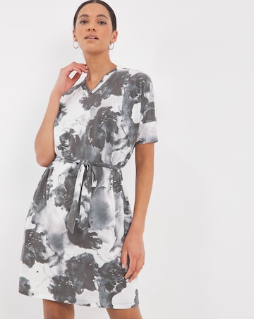 Religion Lapis Jersey Tie Waist Dress