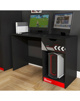 Octane Gaming Desk with Drawer Red