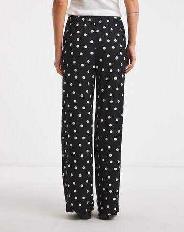 Crinkle Jersey Wide Leg Pull On Trouser