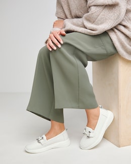 Heavenly Soles Lynn Sporty Loafers With Trim - Extra Wide Fit (EEE)