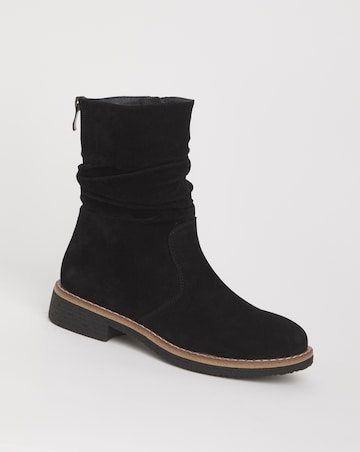 Cushion Walk Ruched Crepe Sole Boot Wide E Fit