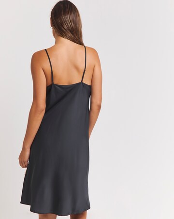Figleaves Stretch Satin Lace Chemise
