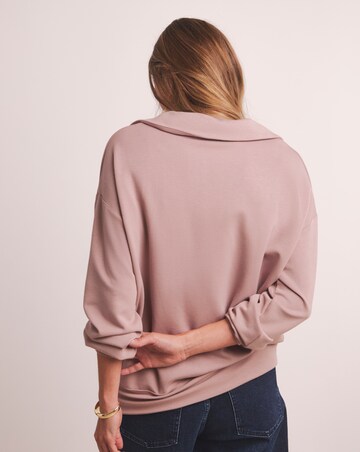 Anthology Rib High Collar Modal Sweat