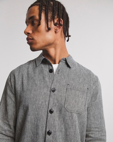 Linen Blend Over Shirt