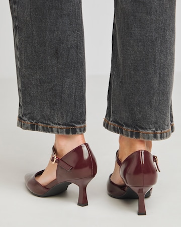 Heavenly Soles Corrine Two Part Pointed Toe Heeled Shoes - Wide Fit (E)
