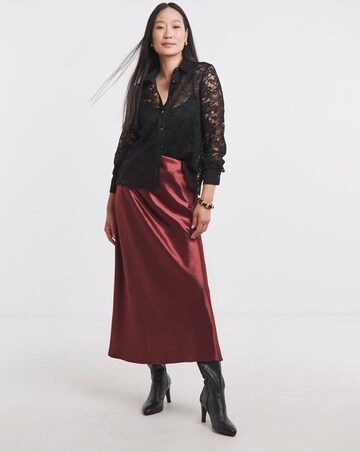 Lace Scallop Hem Shirt