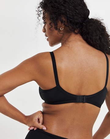 Pretty Secrets (3 Pack) Full Cup Non Wired Bras (B-E) Black