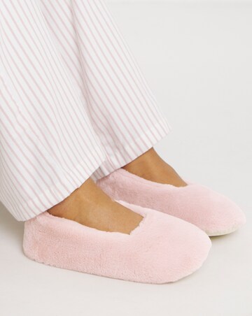 Brandy Fluffy Ballerina Slippers - Wide Fit (E)