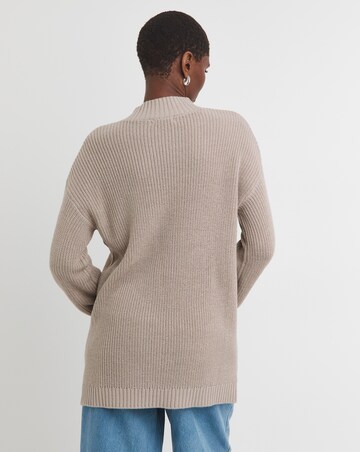 High Neck Ribbed Tunic