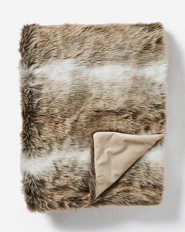 Faux Fur Striped Animal Throw