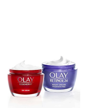 Olay Regenerist Day and Night Skincare Gift Set, Day Cream, Night Cream