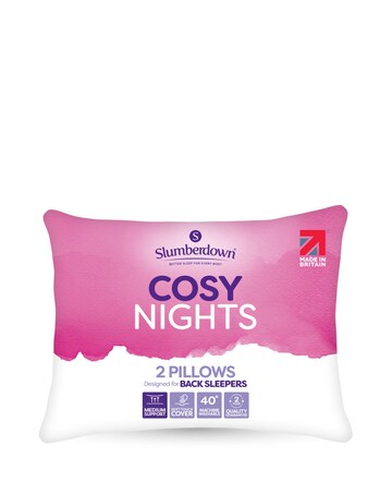 Slumberdown Cosy Nights Pack of 2 Back Sleeper Pillows