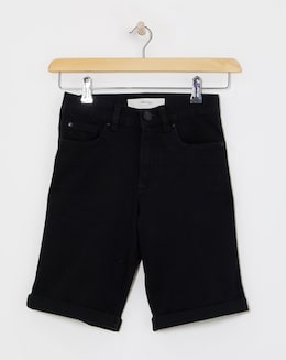 24/7 Black Knee Shorts