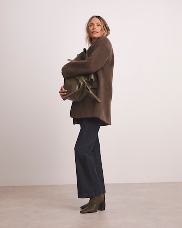 Anthology Mocha Tailored Wool Blend Coat